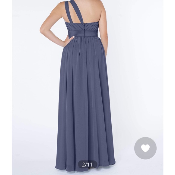 Azazie Molly Dress in Stormy - Picture 2 of 15